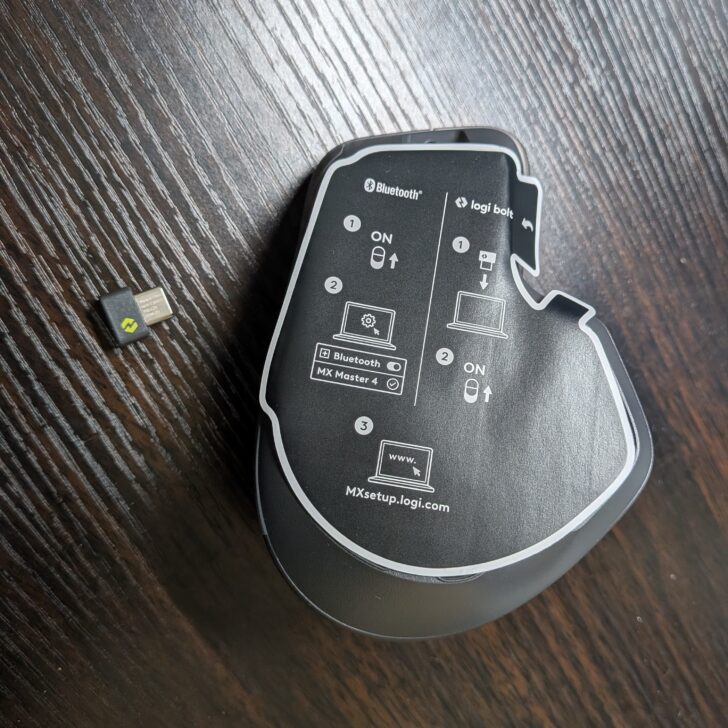 ロジクールMX Master4本体裏面Logi Bolt USBレシーバー